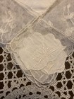 Vintage Lot Of 4 Irish Linen Lace  Handkerchief Wedding Hankie Hanky Tatted Edge