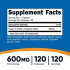 Non-gmo - Nutricost N-acetyl L-cysteine  nac  600mg  120 Vegan Capsules