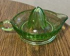 Vintage Vaseline Uranium Green Depression Glass Citrus Juicer Reamer