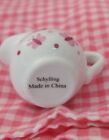 Schylling Pink   White Porcelain Butterfly 28-pc Tea Set In Wicker Picnic Basket