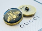 Gucci  Buttons 2 Pcs  Metal 17 Mm 0 7 Inch  Metal   Logo Gg Black