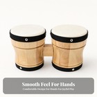 Wooden Hand Drums Drums Metal Rivets Pair Of Bongos Black Edging