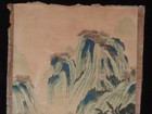 Fine Large Old Chinese Hand Painting Landscape And Figures  qiuying  Marks