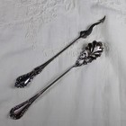 2 Pcs Sterling Silver Pickle Fork And Olive Spoon