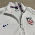 Nike Usa Soccer Full Zip Track Warm Up Jacket Men s Xl White Pockets Authentic