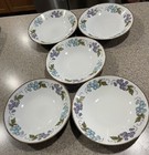 Vintage   Rare Set Of 5 Taylor  Smith   Taylor Arboresque Soup Bowls Euc