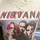 Nirvana H m Divided Band T Shirt Women   s S Cream Graphic Tee 2022 Licensed