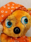 Vintage Gund J  Swedlin 60s 70s Bear Stuffed Animal Plush Toy Night Cap Orange 