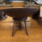 Vintage Hand Turned Wood Pedistal Footed Bowl