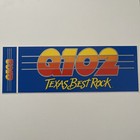 Vintage Q102 Texas Best Rock Dallas Radio Station Bumper Sticker Deadstock Dfw