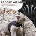 Soft Mesh Cat Vest Harness And Leash Set Puppy Padded Pet Harnesses Escape Pr   