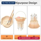 3 In 1 Makeup Brush Cleaner Mat  Silicone Makeup Brush Cleaner Bowl Cosmetic Bru