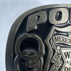 Metal Police Belt Buckle By Buckle Bakery 1988  1654 Made In Usa Serve   Protect