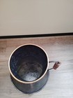 Vintage Antique Galvanized Milk Bucket With Wooden Handle