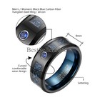 Men 8mm Carbon Fiber Tungsten Celtic Dragon Wedding Ring Comfort Fit Band