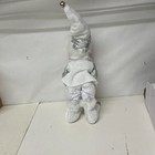 Christmas Snow Fairy Doll Figurine Pixie Elf Posable White Silver