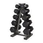 A-frame Dumbbell Rack Store 5 Pairs Weight Storage 200 Lbs Capacity Black