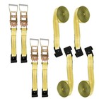 Flat Hook Ratchet Straps 4pack Heavy Duty Tie Down Straps 2  X 27  Weather Strap