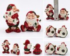 Santa Salt Pepper Shakers Fitz And Floyd Vintage Ceramic Christmas Set