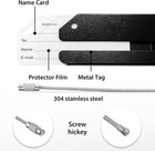 12 Pack Aluminum Luggage Tags Set With Name Id Card For Travel Suitcase Baggage