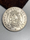 Uruguay 1895 1 Peso Silver Coin Original Condition Vf xf Very Rare
