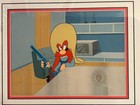 Warner Bros  Production Cel Yosemite Sam Bugs Bunny 1989 Framed  Coa
