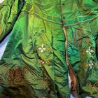 Vintage Green Satin Embroidered Frock Coat Costume Historical Theater Jacket