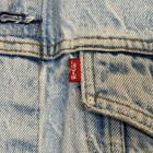 Levis Denim Trucker Jacket Mens L Light Wash Cotton Thrashed 70507 Usa 90s