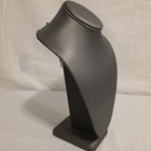 Gray Leatherette Necklace Stand Display Bust Fixture 11  Jewelry Holder New