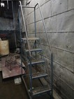 Used 5 Step Steel Rolling Ladder Handrails Perfect Treads