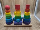 Melissa   Doug Geometric Stacker Ages 2  Wooden Educational Toy For Kids
