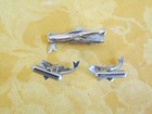 Vintage Jumping Fish Style Cufflinks And Tie Tack Silver Tone