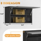 Wall-mounted Metal Storage Cabinet W  Adjustable Shelf 120lbs Per Shelf Kitchen