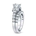 Moissanite 2 50 Ct Round Cu Bridal Set Engagement Ring Solid 14k White Gold