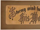 Antique Paper Punch Sampler Stormy Wind Fulfilling His Word Psalm 148  Victorian