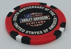 Harley Davidson 250th Anniversary Of Usa Poker Chip   Cherokee  North Carolina