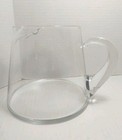 Vtg Hand Blown Martini Cocktail Water Glass Pitcher Applied Handle Ice Lip