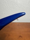 Vintage Cobalt Blue Ceramic Crescent Moon Face Bird Candle Holder Cloud Base