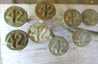 10 Vintage 1942 Railroad Railway Train Hardware Track Nails   Original  