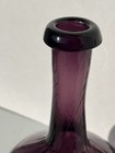Hand Blown Purple Amethyst Glass Bulbous Bottle Rare Art Aqua Globular Decanter