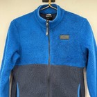 The North Face Boys Youth Sherpa Fleece Winter Jacket Blue Gray L  14-16 