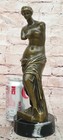 Bronze Greek Goddess Venus De Milo Figurine Signed Vintage Fine Art Statue