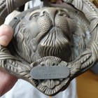 Vintage Large Solid Brass Lion Head Door  Old Hardware 