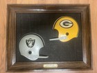 Vintage Super Bowl 1968 Green Bay Packers Framed Mini Helmet Plaques Lot Of 3