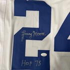 Lenny Moore Signed Autographed Colts Custom Jersey Inscribed Hof 75 Jsa Coa 
