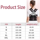 Adjustable Posture Corrector Bad Back Lumbar Shoulder Support Belt Brace  Black