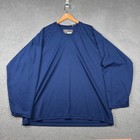 Vintage Nike Bauer Hockey Jersey Mens Adult Xl Blue Practice Blank Logo