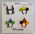 Disney Pins Maleficent Jafar Hades Queen - Villain Ears Headbands 4 Pins Shown