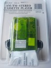 Lenoxx Sound Vintage Portable Am fm Stereo Cassette Player  clear Green    919