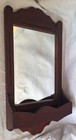 Antique Wood Wall Shelf   Mirror Eastlake Design 1890s Farmhouse Decor 27 t